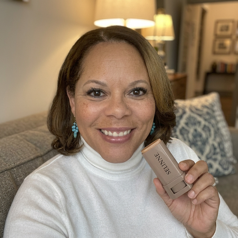 Cristina wearing Selinne Shade 4 Light Medium